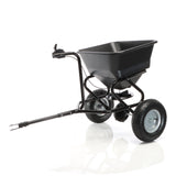 Push Broadcast Spreader 30kg with pneumatic tyres for ride-on mower