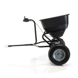 Push Broadcast Spreader 30kg with pneumatic tyres for ride-on mower