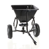 Push Broadcast Spreader 30kg with pneumatic tyres for ride-on mower