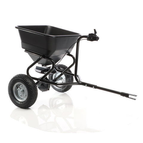 Push Broadcast Spreader 30kg with pneumatic tyres for ride-on mower