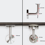 Handrail Set Wall Holder 200cm Banister Handhold Stainless Steel