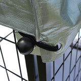 ***LAST ONE *** Dog Kennel with Roof and Steel Grid 121x121x137cm for Outdoors