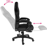 Computer Chair, Gaming Executive With Footrest Black