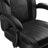 Computer Chair, Gaming Executive With Footrest Black