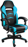 Computer Chair, Gaming Executive With Footrest Light Bue