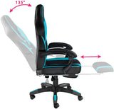 Computer Chair, Gaming Executive With Footrest Light Bue