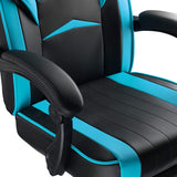 Computer Chair, Gaming Executive With Footrest Light Bue