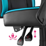 Computer Chair, Gaming Executive With Footrest Light Bue