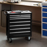 Tool cabinet cart workshop trolley on wheels 7 drawer with ball bearing slides