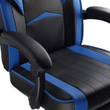 Computer Chair, Gaming Executive With Footrest Dark Blue