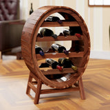 Wine Rack for 12 Bottles Wine Barrel Design Height 90 cm