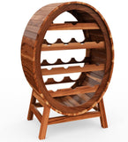 Wine Rack for 12 Bottles Wine Barrel Design Height 90 cm