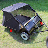 Lawn sweeper 105cm mower tractor ATV garden grass cleaner