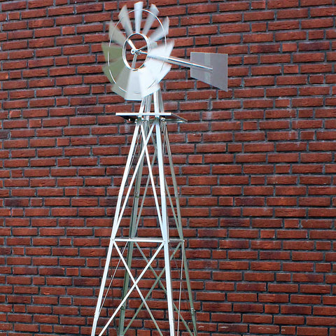 Decoration ..Windmill 245cm Silver-coloured Windmill Wind Game Ball Bearing Mill