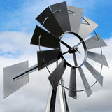 Decoration ..Windmill 245cm Silver-coloured Windmill Wind Game Ball Bearing Mill